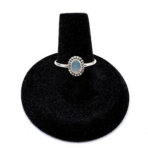 Sterling Silver Moonstone Ring Size 8